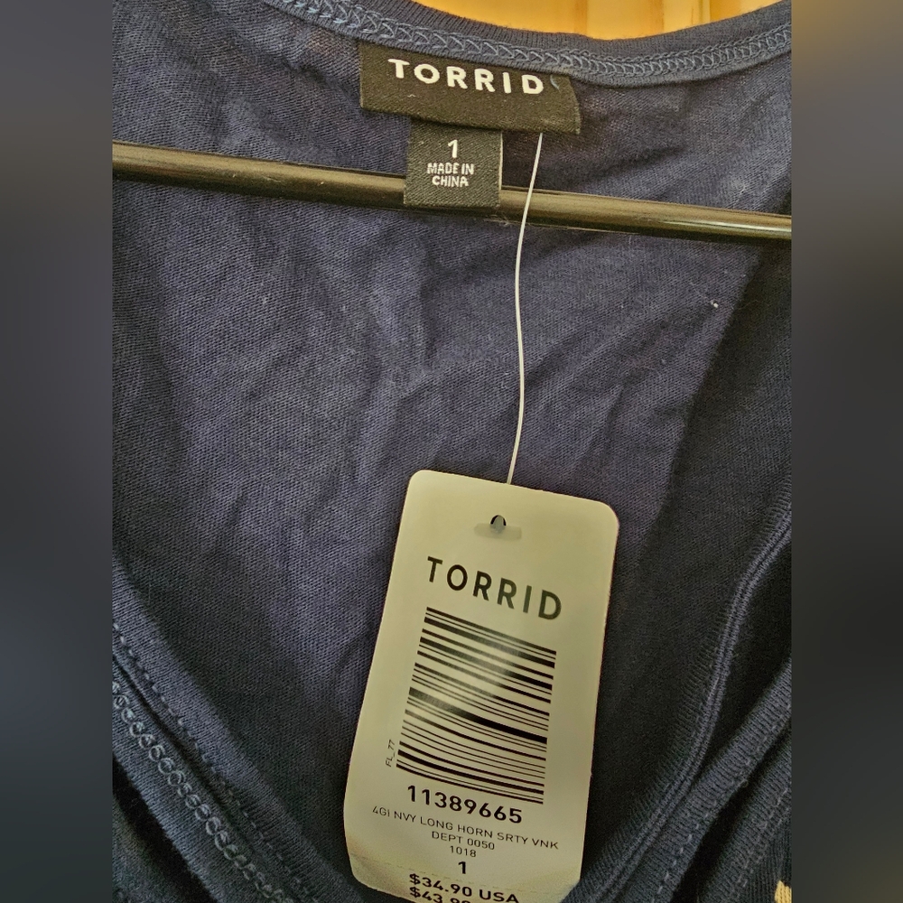 Torrid Blue Floral Antler Tee - Picture 3 of 4